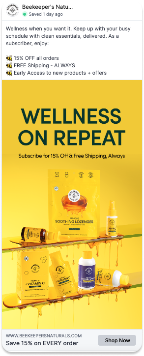 Beekeeper's Naturals Ad 