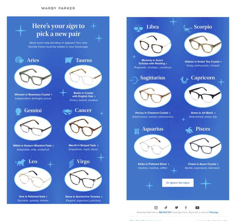 Warby Parker - New Year Email 