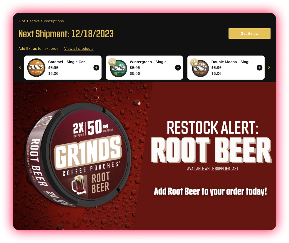 Grinds - Restock Banner Ad